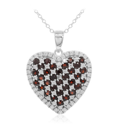 Garnet Silver Necklace