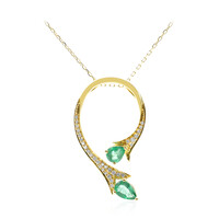 14K AAA Zambian Emerald Gold Necklace (CIRARI)