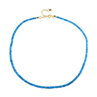 Neon Blue Apatite Silver Necklace