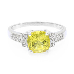 Yellow Apatite Silver Ring