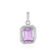 Rose de France Amethyst Silver Pendant