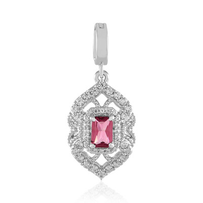 Nigerian Pink Tourmaline Silver Pendant