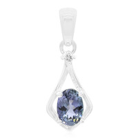 Unheated Tanzanite Silver Pendant