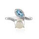 White Freshwater Pearl Silver Ring