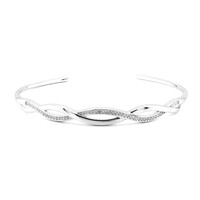 I3 (I) Diamond Silver Bangle