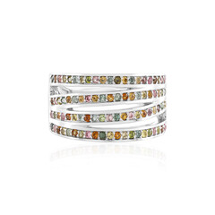 Fancy Tourmaline Silver Ring