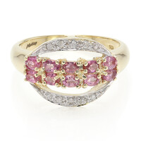 10K Unheated Padparadscha Sapphire Gold Ring
