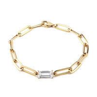 White Topaz Silver Bracelet