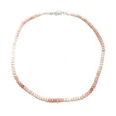 Pink Opal Silver Necklace