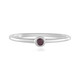 I2 Purple Diamond Silver Ring