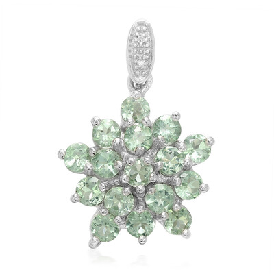 Fluoro Mint Apatite Silver Pendant