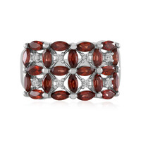 Mozambique Garnet Silver Ring