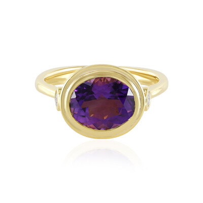 Siberian Amethyst Silver Ring (Adela Silber)