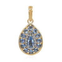 9K AAA Santa Maria Aquamarine Gold Pendant