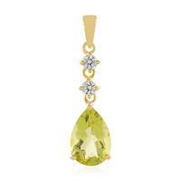 Lemon Quartz Silver Pendant