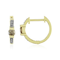 9K I4 Champagne Diamond Gold Earrings