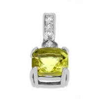 Ouro Verde Quartz Silver Pendant