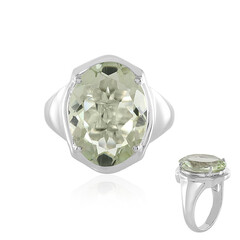 Green Amethyst Silver Ring