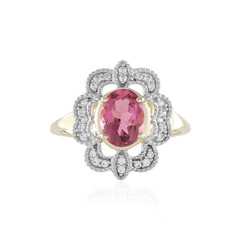 9K Brazilian Pink Tourmaline Gold Ring
