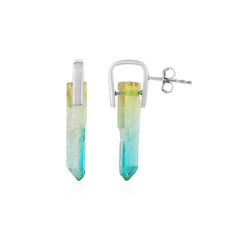 Bi Colour Quartz Silver Earrings