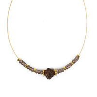 Fancy Zircon Silver Necklace