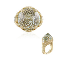 Green Amethyst Silver Ring (Dallas Prince Designs)