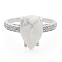 Howlite Silver Ring