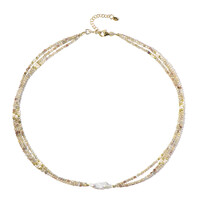 Canary Zircon Silver Necklace (Riya)