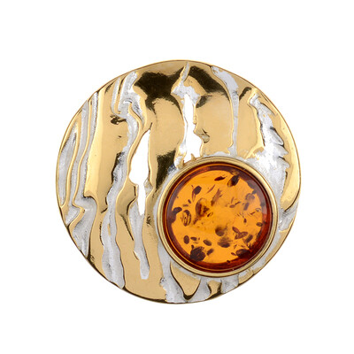 Cognac Baltic Amber Silver Pendant (dagen)