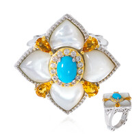 Sleeping Beauty Turquoise Silver Ring (Dallas Prince Designs)