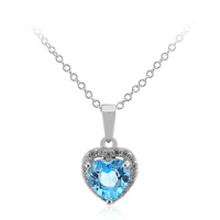 Swiss Blue Topaz Silver Necklace