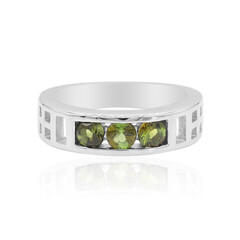 Green Tourmaline Silver Ring (VIENNA 1903)