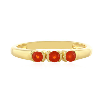 Fire Opal Silver Ring