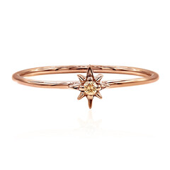 9K SI1 Argyle Rose De France Diamond Gold Ring