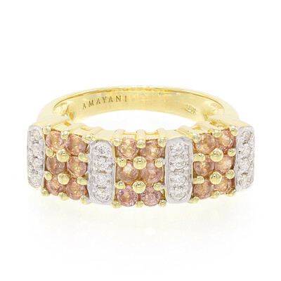18K Unheated Padparadscha Sapphire Gold Ring (AMAYANI)