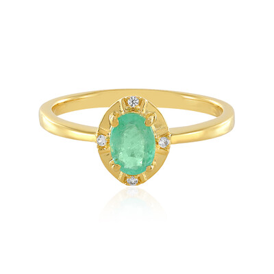 Russian Emerald Silver Ring