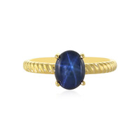 Blue Star Sapphire Silver Ring