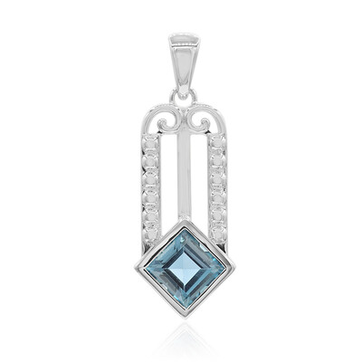 London Blue Topaz Silver Pendant (VIENNA 1903)