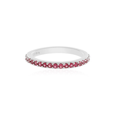 Noble Red Spinel Silver Ring