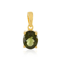 Moldavite Silver Pendant