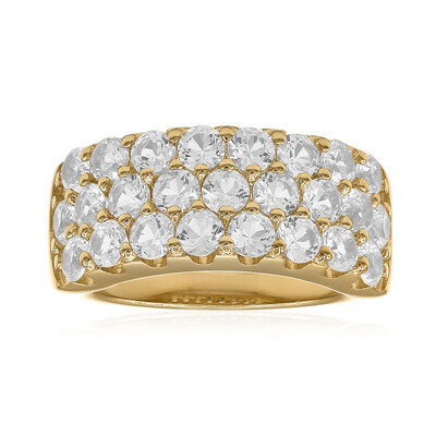 White Topaz Silver Ring