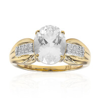9K Herkimer Diamond Quartz Gold Ring (Amanda Adkins)