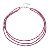 Mozambique Ruby Silver Necklace