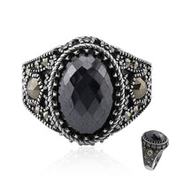 Black Hematite Silver Ring (Annette classic)