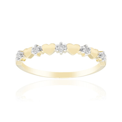 9K SI1 (G) Diamond Gold Ring (Annette)