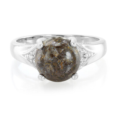 Dinosaur Bone Silver Ring