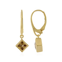 Yellow Zircon Silver Earrings