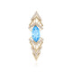 9K Swiss Blue Topaz Gold Pendant (de Melo)