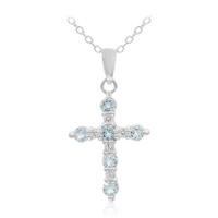 Sky Blue Topaz Silver Necklace