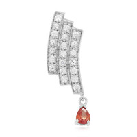 Sunset Ruby Silver Pendant